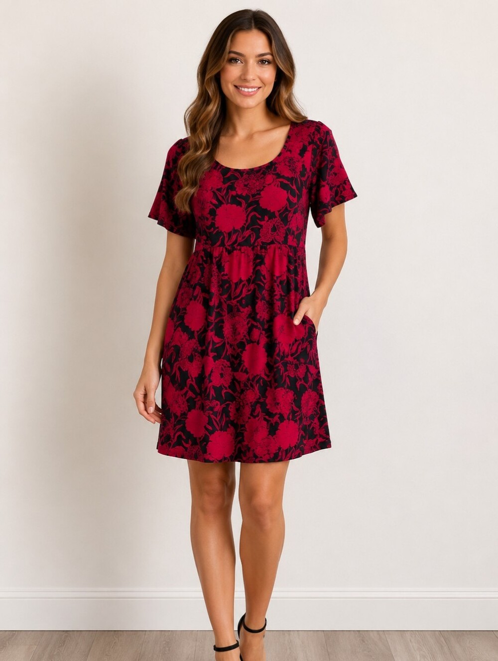 Anthropologie  Red Dress large Yaya Nom De Plume